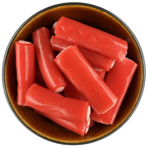 Rambo crunchy strawberry - vingummi med crunchy jordbær indeni